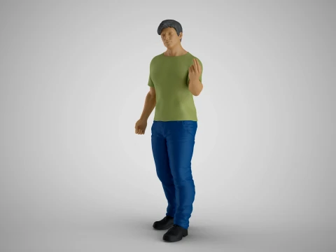 Man Hand Beckoning 3D Print Model
