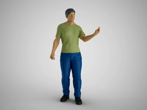 Man Hand Beckoning 3D Print Model