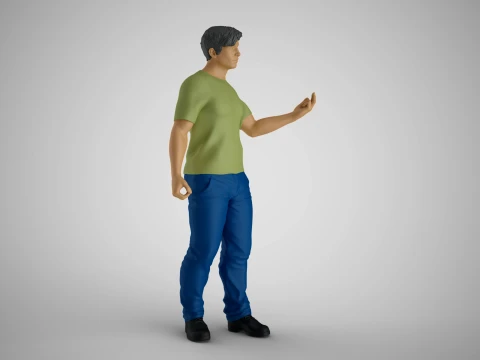 Man Hand Beckoning 3D Print Model
