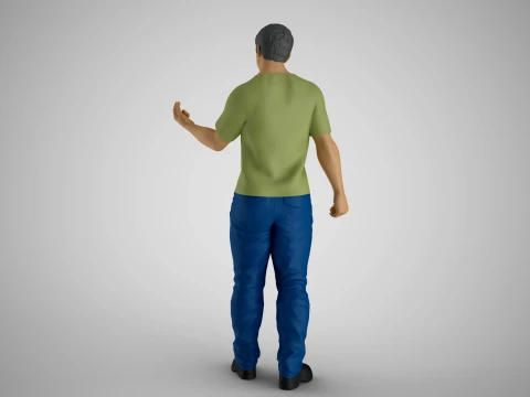 Man Hand Beckoning 3D Print Model