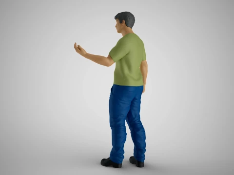 Man Hand Beckoning 3D Print Model