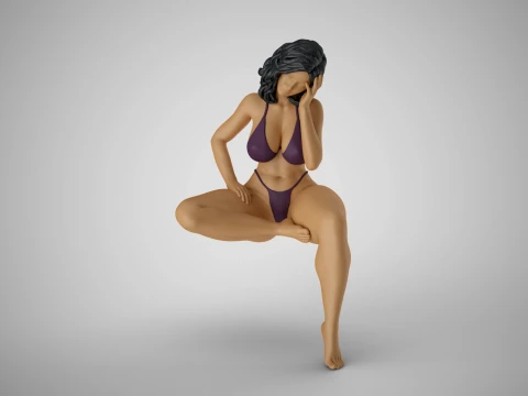Tired Woman Modello di stampa 3D