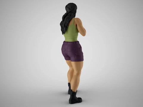Boxer Woman 3D Print Model