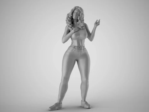 Biased Woman 3D Print Model