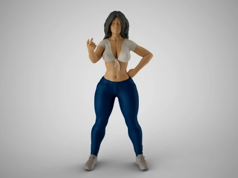 Defiant Woman Modello di stampa 3D