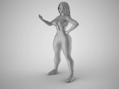 Defiant Woman 3D Print Model