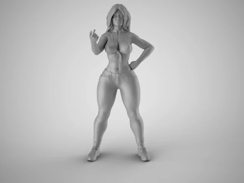 Defiant Woman 3D Print Model