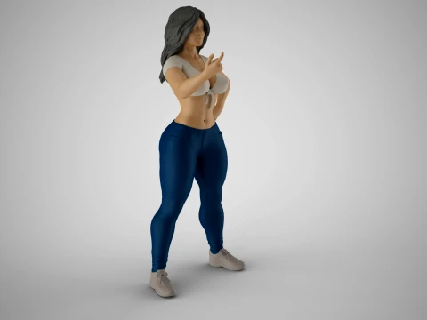 Defiant Woman 3D Print Model
