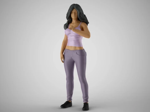 Petulant Young Woman Modello di stampa 3D