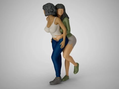 Scared Girls Modello di stampa 3D
