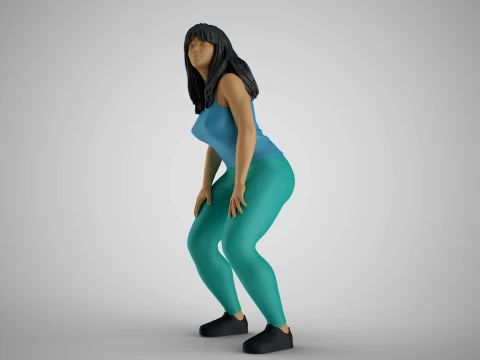 Girl Leg Pain Modello di stampa 3D