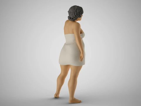 Woman Before Shower 3D Print Model