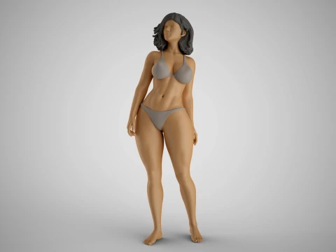 Woman Bending Backwards 3D Print Model