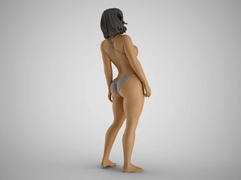 Woman Bending Backwards 3D Print Model