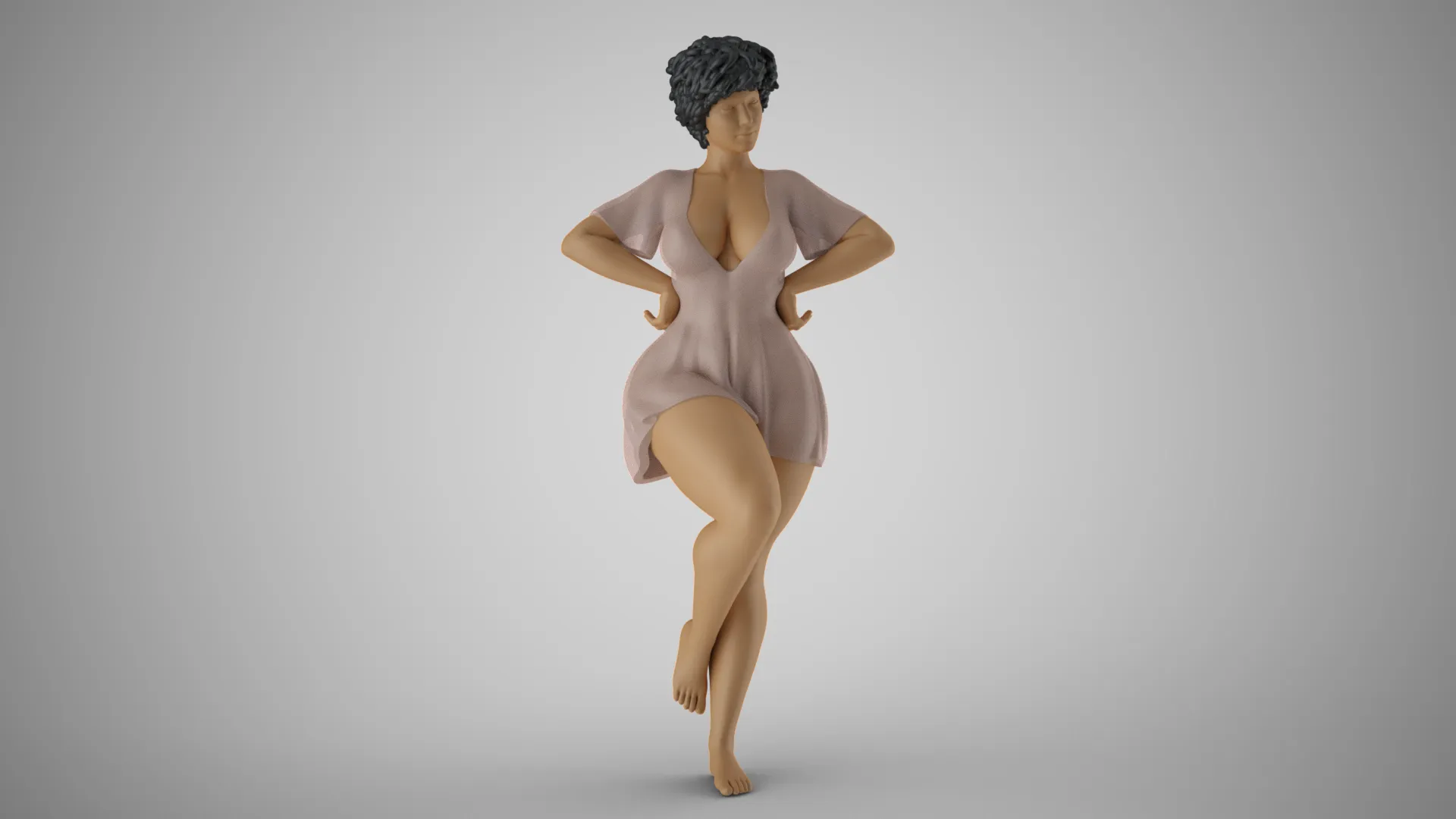 Woman Hands on Waist 3D Print Model .c4d .max .obj .3ds .fbx .stl .blend 