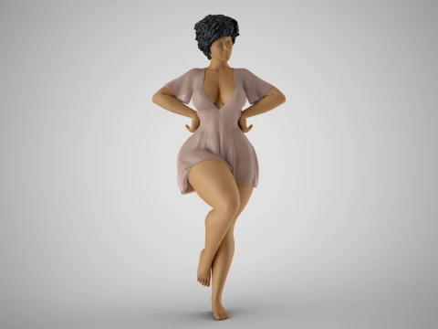 Woman Hands on Waist Modello di stampa 3D
