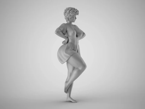 Woman Hands on Waist 3D Print Model