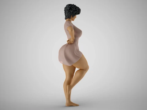 Woman Hands on Waist 3D Print Model