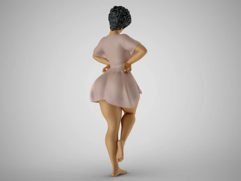 Woman Hands on Waist 3D Print Model