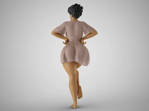 Woman Hands on Waist 3D Print Model