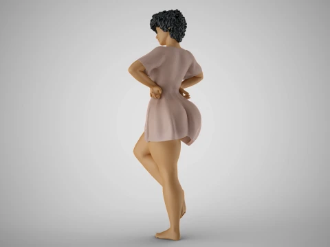 Woman Hands on Waist 3D Print Model