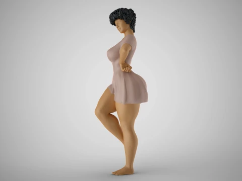 Woman Hands on Waist 3D Print Model