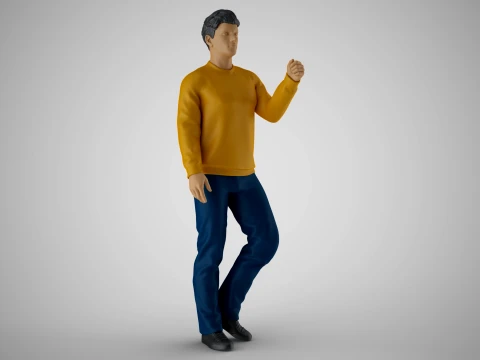 Standing Talking Man 3D Druckmodell