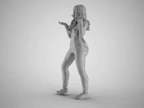 Unaware Girl 3D Print Model