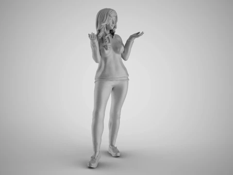 Unaware Girl 3D Print Model