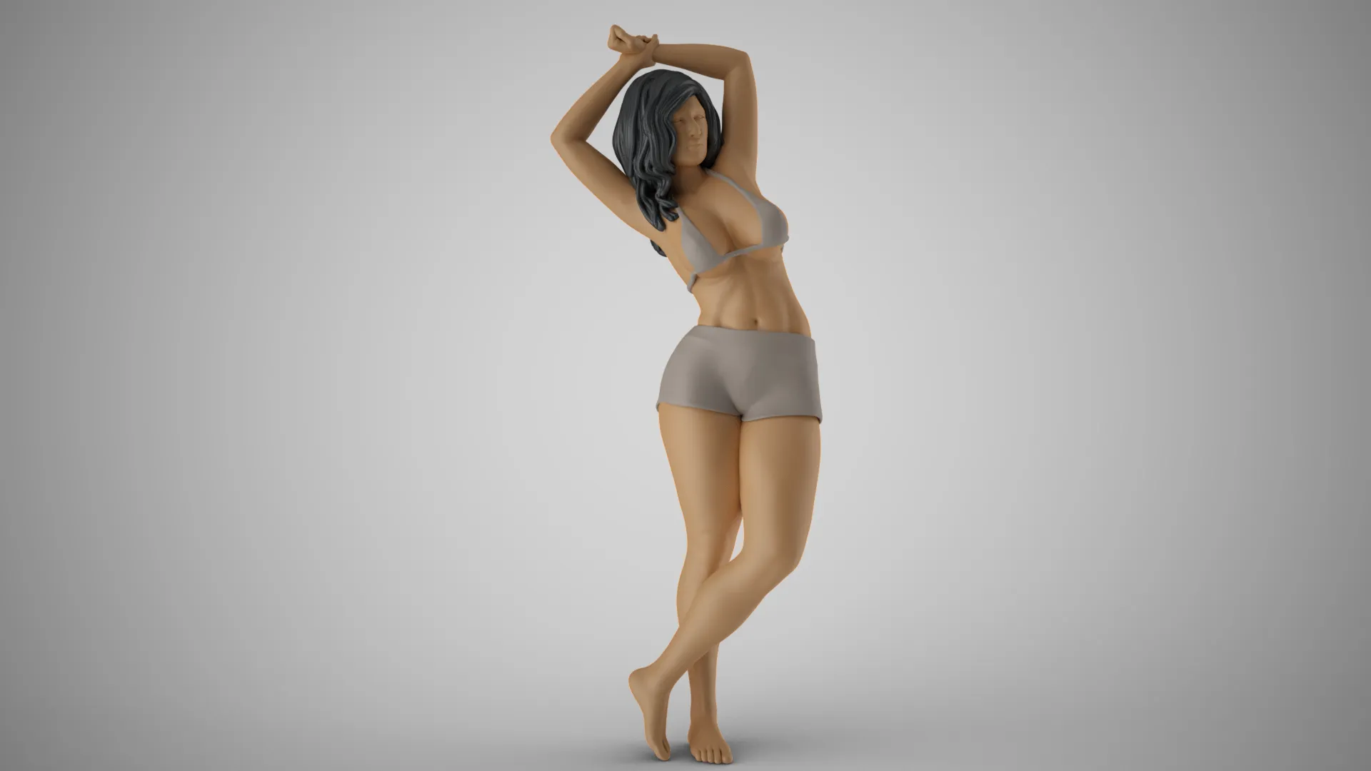 Woman Holding Wrist 3D Print Model .c4d .max .obj .3ds .fbx .stl .blend 