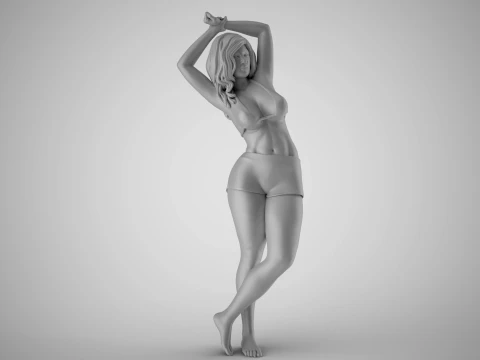 Woman Holding Wrist 3D Print Model