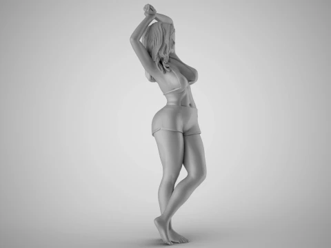 Woman Holding Wrist 3D Print Model