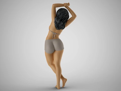 Woman Holding Wrist 3D Print Model
