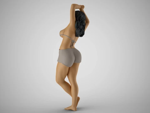 Woman Holding Wrist 3D Print Model