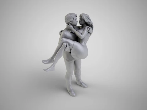 Young Couple 3D Print Model