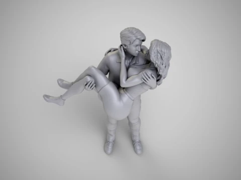 Young Couple 3D Print Model