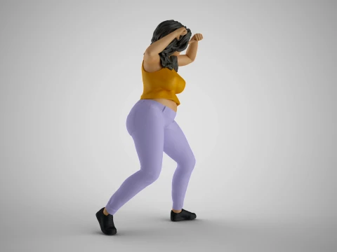Woman Joining Dans 3D Print Model