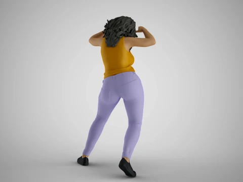 Woman Joining Dans 3D Print Model