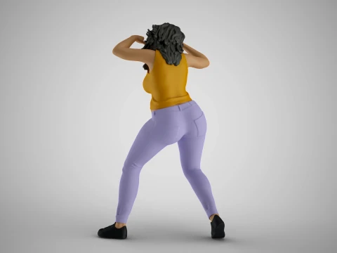 Woman Joining Dans 3D Print Model