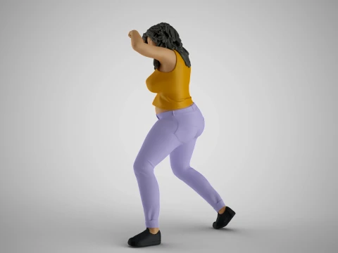 Woman Joining Dans 3D Print Model