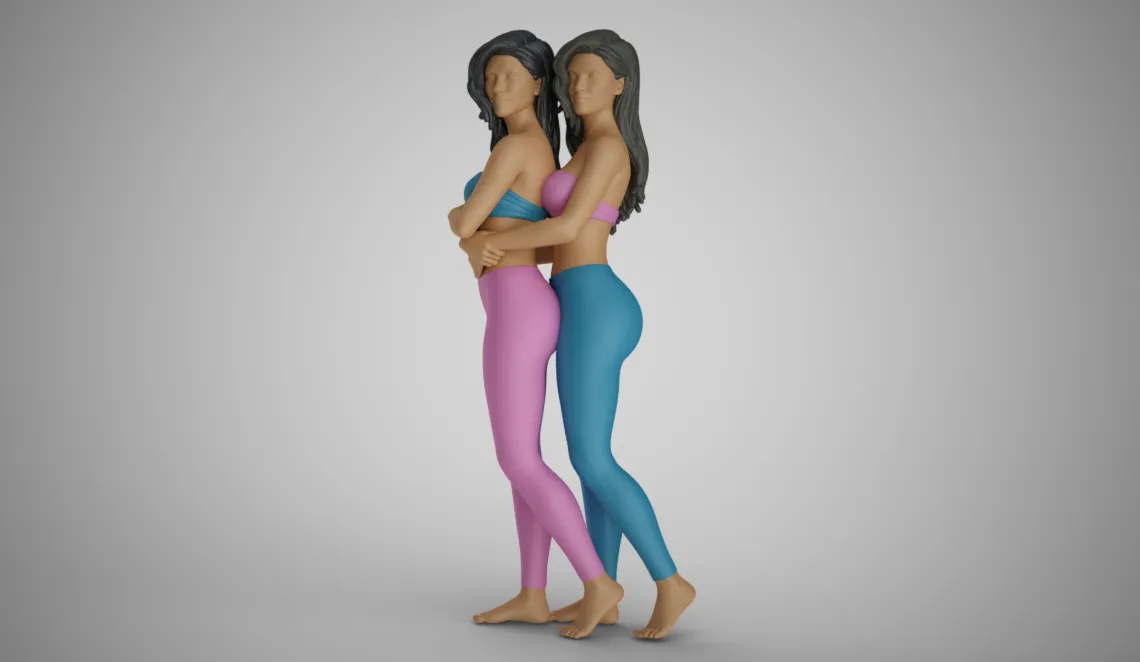 Women Who Look Like 3D Print Model .c4d .max .obj .3ds .fbx .stl .blend 
