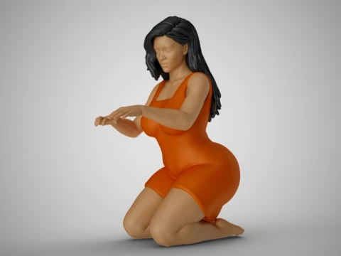 Woman Work on Knees Modelo de Impressão 3D