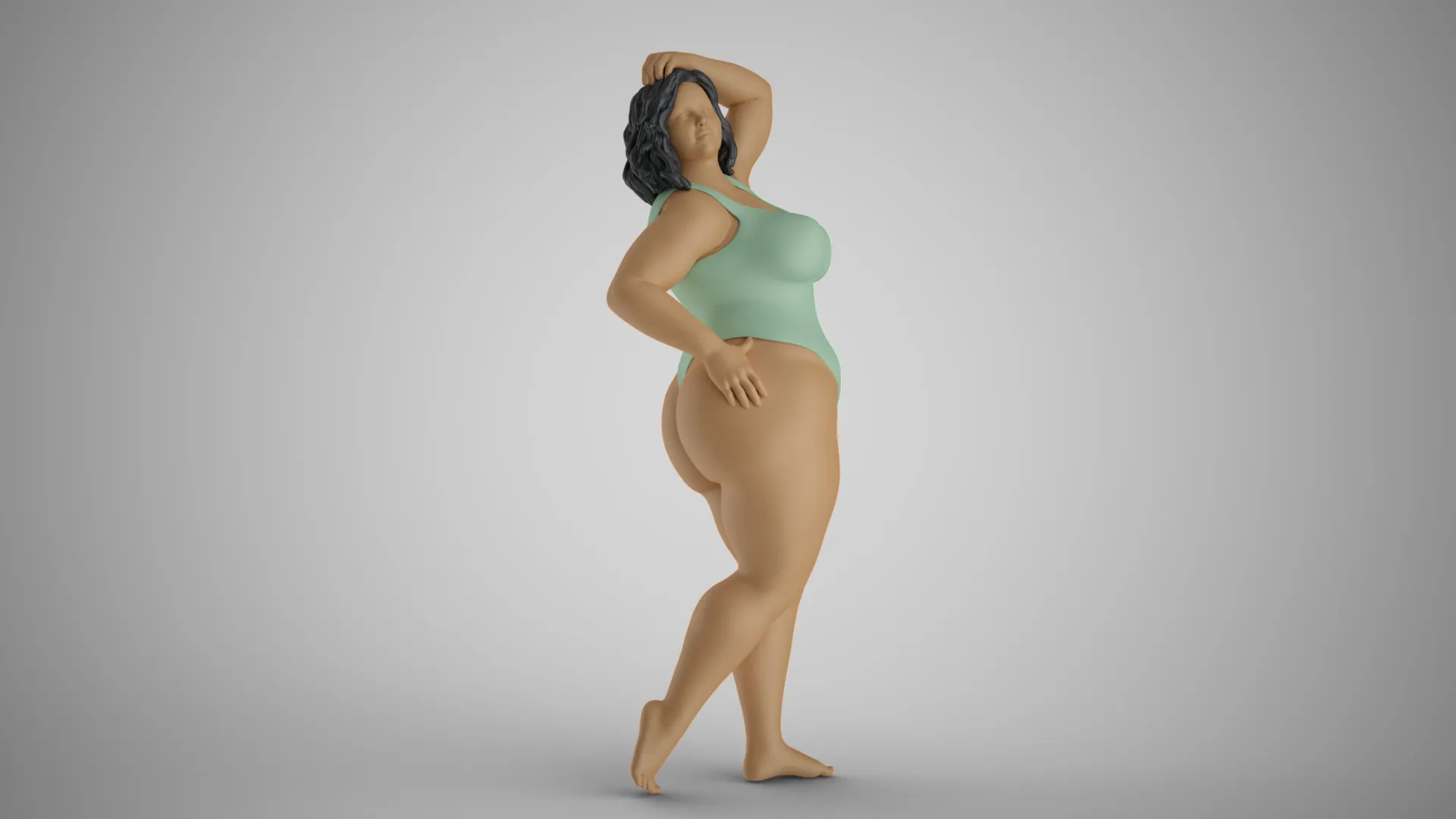 Woman Vacationer 3D Print Model .c4d .max .obj .3ds .fbx .stl .blend 