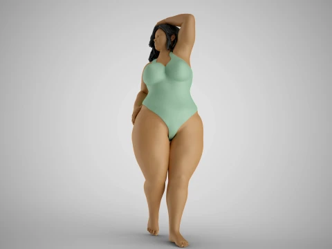 Woman Vacationer 3D Print Model