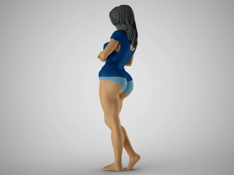 Woman Standing Chat 3 3D Print Model