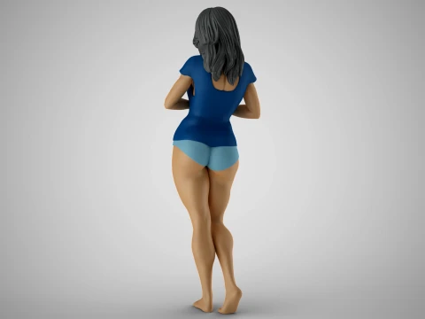 Woman Standing Chat 3 3D Print Model