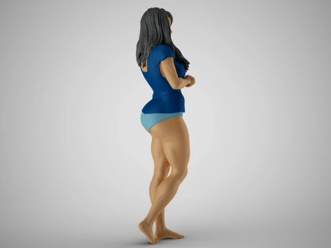 Woman Standing Chat 3 3D Print Model