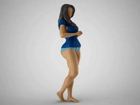 Woman Standing Chat 3 3D Print Model