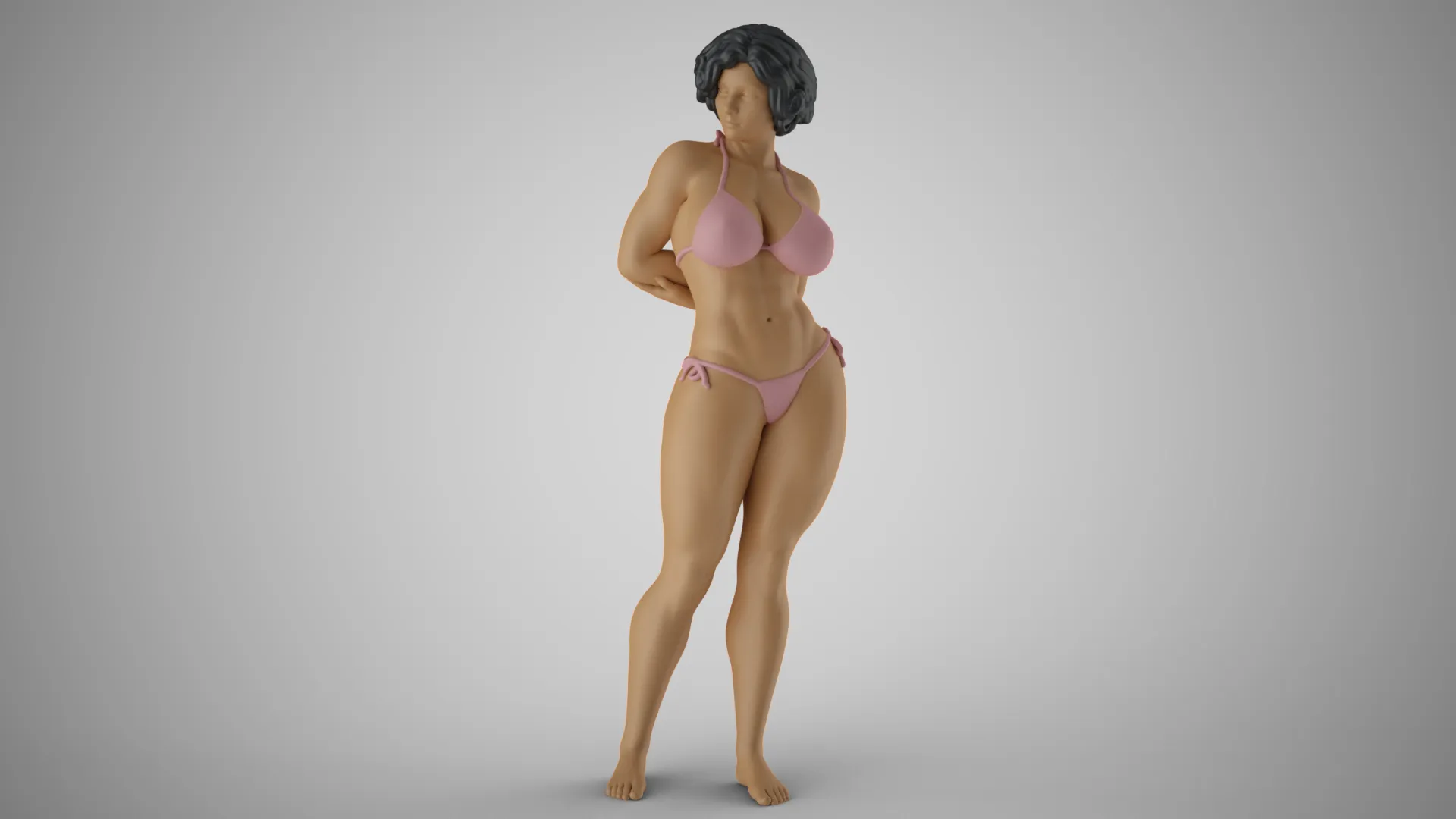 Woman Watching the Sunset 3D Print Model .c4d .max .obj .3ds .fbx .stl .blend 