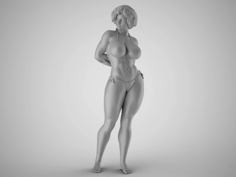 Woman Watching the Sunset 3D Print Model